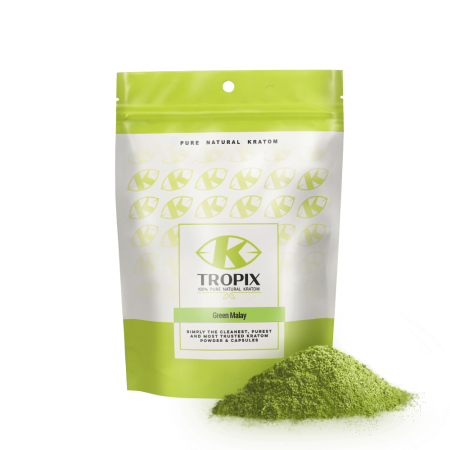 Green malay kratom powder from K Tropix.