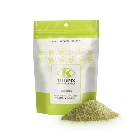 White borneo kratom powder from K Tropix